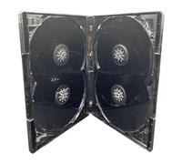 10 x Amaray Multi 4 - Caja para 4 DVD (10 Unidades), Color Negro