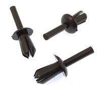 10 x Clips, remache plástico, Grapas - 5 mm de plástico remache Clips para Recorta, Rueda Arco Liner / Revestimiento y Moudlings