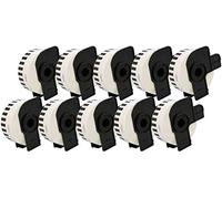 10 x DK-22210 29mm x 30.48m Etiquetas continuas compatible con Brother P-Touch QL-500 QL-500A QL-550 QL-560 QL-570 QL-700 QL-710W QL-720NW QL-800 QL-810W QL-820NWB QL-1050 QL-1060N QL-1100 QL-1110NWB