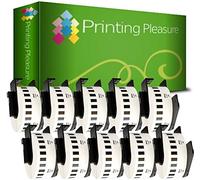 10 x DK22210 Etiquetas continuas compatible con Brother P-Touch QL-500 QL-570 QL-700 QL-720NW QL-800 QL-810W QL-820NWB QL-1050 QL-1100 QL-1110NWB | 29mm x 30.48m | Cinta para impresora de etiquetas