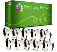 10 x DK22223 Etiquetas continuas Compatible con Brother P-Touch QL-500 QL-570 QL-700 QL-720NW QL-800 QL-810W QL-820NWB QL-1050 QL-1100 QL-1110NWB | 50mm x 30.48m | Cinta para Impresora de Etiquetas