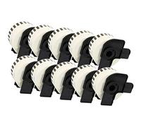 10 x DK22225 38mm x 30.48m Etiquetas continuas Compatible con Brother P-Touch QL-500 QL-550 QL-560 QL-570 QL-700 QL-710W QL-720NW QL-800 QL-810W QL-820NWB QL-1050 QL-1100 QL-1110NWB