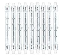 10 x Eco halógeno (Bombilla R7S 119 mm halógeno (Tubo antigolpes Blanco Cálido 1900 K DIMM Bar, R7s 230.00W 230.00V