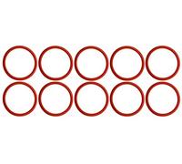 10 x Junta tórica para Jura Sistema de preparación, 36,09 X 3,53 mm, Rojo, Silicona