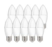 10 X Lámpara LED Velas 8W E27 Mate 730lm Lámparas 840 Blanco Neutro 4000K 160° [EEK: F]