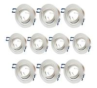 '10 x Lu de mi - Foco empotrable (aluminio marco de montaje"Plata redondo SD de 1046, GU10, orientable