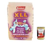 10 x Molino Spadoni Farina XLL 1 kg Indicata per Lunghe Lievitazioni, harina adecuada para larga recuperación + Polpa gourmet italiana 400 g