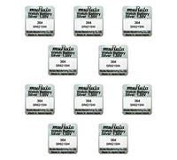 10 X MURATA 364 SR60 AG1 SR621SW Óxido Plata 0% Mercury Pilas de Reloj [Paquete of 10]