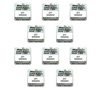 10 X MURATA 377 SR626 AG4 SR626SW Óxido Plata 0% Mercury Pilas de Reloj [Paquete of 10]