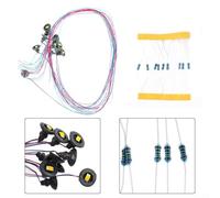 10 x OO/HO Escala Calle Modelo Lámpara de Pared Postes con LED Lámparas de Techo Blanco Cálido 3V DC para Maquetas Ferrocarriles y Trenes