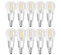 10 x Osram Bombilla LED Filamento Vela 5W=40W E14 Clara 470lm 2700K Regulable