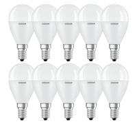 10 X Osram Lámpara LED Gotas P45 8W = 60W E14 Mate 806lm Blanco Cálido 2700K