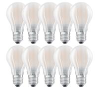 10 X Osram LED Filamento Forma Bombilla 2,8W = 25W E27 Mate Blanco Cálido 2700K