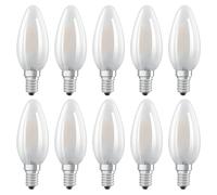 10 X OSRAM LED FILAMENTO RETROFIT CLÁSICO VELA 4W = 40W E14 Mate 470lm Cálido