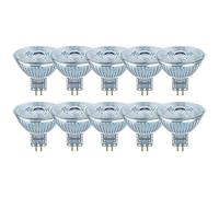 10 X . Osram LED MR16 Cristal Reflector 2,6W=20W GU5, 3 12V 230lm Blanco Cálido