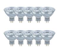 10 X OSRAM LED MR16 Cristal Reflector 3,8W = 35W GU5,3 12V Blanco Neutro 4000K