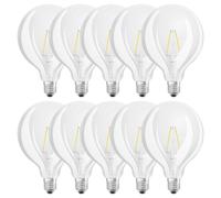 10 X OSRAM LED PARATHOM FILAMENTO G125 GLOBO 2,5W = 25W E27 CLARO CÁLIDO 2700K