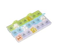 Relaxdays 10 x Pastillero semanal para 3 tomas transparente