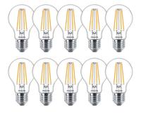10 x Philips Lámpara LED Filamento Forma Vela 2,2W=25W E27 250lm Blanco Cálido