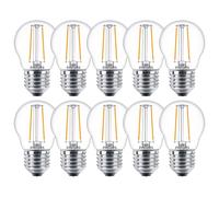 10 X Philips LED Filamento Tipo Lámpara Vela 2W=25W E27 Clara 250 lm 2700K