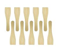 10 x Raclette Espátula, Espátula de Madera para Cocina, 20x 5cm Rasqueta/Espátula, Pala de Madera Natural, Pala de Barbacoa, Sartén Antiadherente, Pala de Madera Resistente al Calor para Cocinar