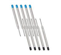 10 x Recambios de bolígrafo, Recambios de bolígrafo metálico para formato G2, Recambios de bolígrafo Parker compatibles, Color de escritura 5xazul+5xnegro