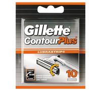 10 x Recambios de cartuchos de cuchillas de afeitar Gillette Contour Plus para hombre con Lubrastrip