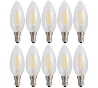 10 X Spectrum LED Filamento Velas 5,5W=60W E14 Claro 700lm Lámparas Cálido 2700K