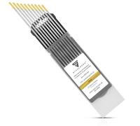 10 x STAHLWERK TIG electrodo de soldadura de tungsteno 1,6 x 175 mm WC20 Sin torio - para acero, acero inoxidable, aluminio, cobre, gris, 10 pzs.