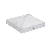 10 x Tapón para Postes 141 x 141 mm Pirámide - Acero Galvanizado en Caliente - Capuchón Protector para Postes de Madera 140x140 mm - Protección contra Intemperie para Vallas, Pérgolas y Carports