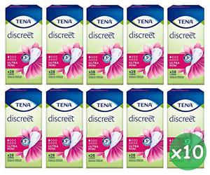 10 x Tena Lady Protector Slip Ultra Mini 28 Piezas