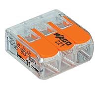10 x Wago Clamp 221-413 32A 450V Terminal de conexión 3-polo con palanca