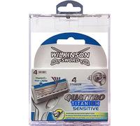 Wilkinson Sword Quattro Titanium Sensitive recambios de cuchillas 4 ud