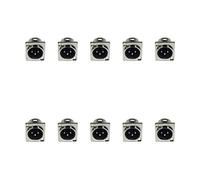 10 x XLR macho de montaje en panel de metal Audio Sonido etapa 3P pulido