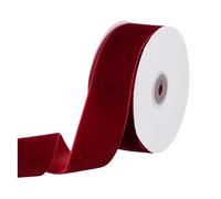 10 yardas, 1 rollo de cinta de terciopelo de poliéster de una sola cara for envolver regalos elegantes, arreglos florales, decoración de bodas y proyectos de manualidades (Color : Red, Size : 25mm)