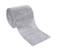 10 Yardas cinta diamente, 24 Filas Diamante de Plata Diamante de Imitación de malla Rollo de la Cinta Del Abrigo para Pasteles de Boda Artes DIY Artesanías Decoraciones