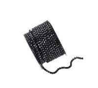 10 yardas de 2,5 mm de cinta de diamantes de imitación para coser, cinta de lentejuelas para manualidades, bisutería, costura, bricolaje, decoración de bodas (negro)