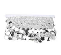 10 yardas falda con borlas de lentejuelas danza del vientre borla cadena del vientre moneda redonda bufanda de cadera disfraz lentejuelas cintura cadena abrigo(23 * 12 * 2cm-Plata)