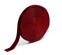 10 yardas/lote 1-1,5 cm Color Línea de una sola cara Cinta de terciopelo Banda hecha a mano para bricolaje Lazo Manualidades Envoltura Fiesta Decoración navideña - Vino tinto - Ancho 1,5 cm 10 yarda