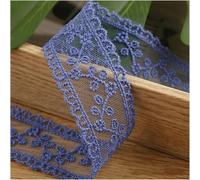 10 Yards DIY Embroidered Lace Trim For Wedding and Party Dresses(Dark Blue)