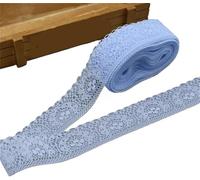 10 Yards of Exquisite Lace DIY Trim Ribbon(Light Blue)