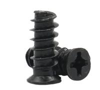 100/10 unids/lote M5*8mm/10mm/12mm/14mm/16mm KB PC PC vivienda ventilador de refrigeración tornillo de montaje taza pequeña disipación de calor tornillos fijador(Zinc-plateado negro,M5-12mm(100pcs))