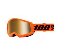 100% Strata 2 Gafas de Motocross Juvenil, Naranja Neón, Talla única