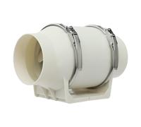 Ø100 150 mm/200 mm - Ventilador de tubo con rodamientos de bolas, para invernadero, invernadero, sótano, garaje, cocina, baño (100 mm)
