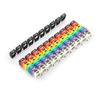 100/150 Uds 1,5/2,5/4 / 6mm² Marcador de Numeración de Cables Número Digital Marcadores de Cables de Tubo Etiqueta Marcador de Cable de Tubo Número de(150 piezas -1,5 MM 1,5 cuadrados)