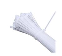 100/200/300/400/500/1000 Uds. Abrazaderas de plástico for sujetar cables, abrazaderas, cinturones Collar autoajustables(White-3x100mm,400pcs)