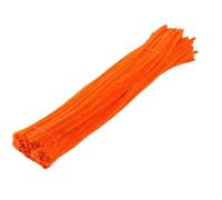 100/200/300/400/500 Uds. Limpiadores de tuberías con tallos chenilla for niños, tiras palo felpa, juguete artesanal educativo, suministros hechos a mano DIY para Hacer Flores(Orange,200 pcs)