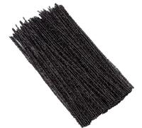 100/200/300 Uds tallos de chenilla DIY creativos palitos felpa tallo limpiador tuberías accesorios artesanía a mano Para Artesanales(Bright black,300pcs)