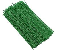 100/200/300 Uds tallos de chenilla DIY creativos palitos felpa tallo limpiador tuberías accesorios artesanía a mano Para Artesanales(Bright Green,300pcs)