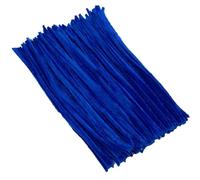 100/200/300 Uds tallos de chenilla DIY creativos palitos felpa tallo limpiador tuberías accesorios artesanía a mano Para Artesanales(Deep blue,200pcs)